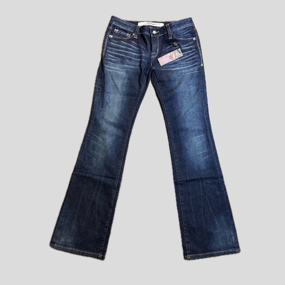 Ed Hardy women's low rise bootcut blue jean's - Picture 2 of 13